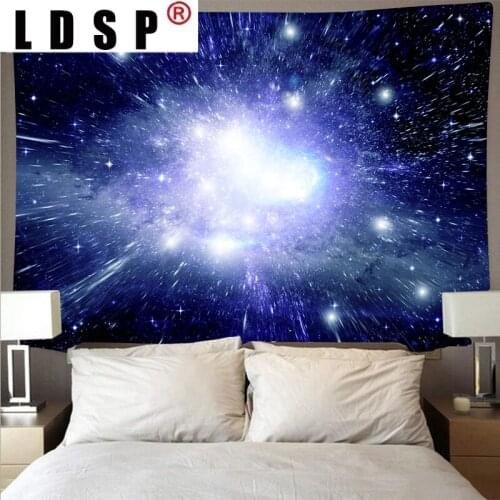 LDSP Spectacular Space Galaxy Wall Art Cloth Tapestry Psychedelic Wall Hanging Beach Towel Polyester Fiber Blanket Home Decor