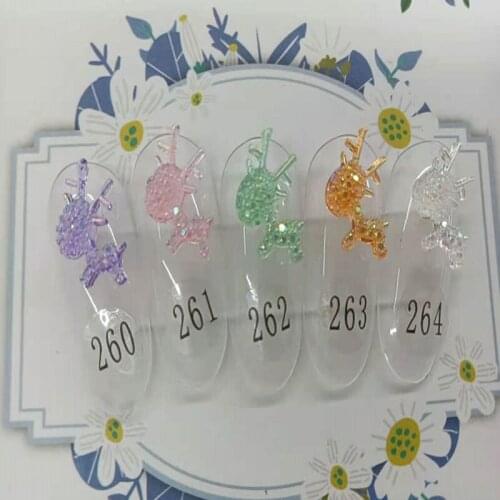 100Pcs Holographic Jelly Nail Resin Charms Dancers Rose Cute Design Nail UV Gel Decoration Stones For Nail Art Supplies
