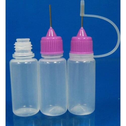 Free shipping 2500pcs 10 ml plastic bottle / needle tip dropper bottle