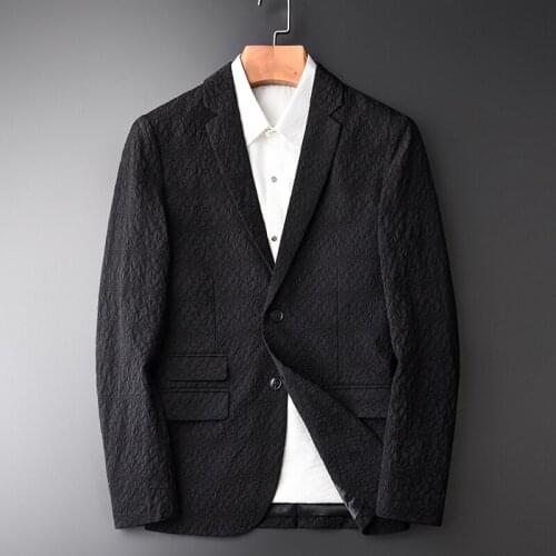 Male Hight Quality Fashion Casual Black And Jackets Men Plus Size 4xl New Arrival Blazer Masculino Slim Fit