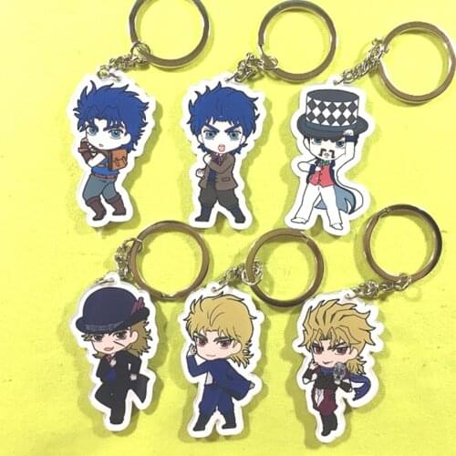 NewCosmile JoJos Bizarre Adventure William Speed Wagon Keychain Wallet Keyring Creative Acrylic Gift fashion