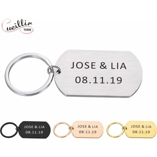 Custom Name Keychains Personalized Monogram Initial Key Chain With Name Engraved Letter For Women Men Jewelry Gifts Keyring