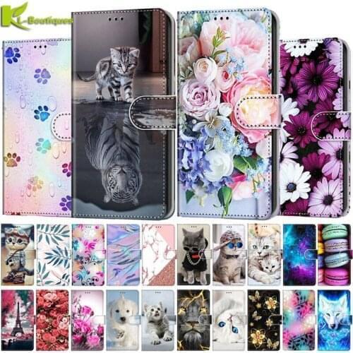 For Coque Xiaomi Redmi Note 10 Pro Leather Phone Case for Redmi Note 10 Pro 10S 10Pro Max Case Flower Cat Wallet Card Book Cover