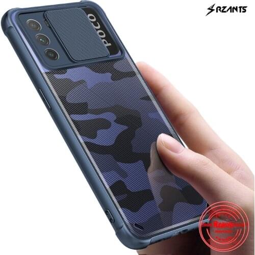 Rzants for Xiaomi Poco M3 Case Hard [Camouflage Lens] Lens Protection Shockproof Slim Crystal Clear Cover