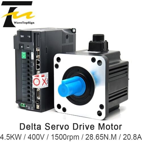 DELTA Delta AC servo 4.5KW A2 4.5KW 400V 1500rpm 28.65N.M 20.8A ASD-A2-4543-M ECMA-L11845RS motor drive kit with 3m Cable