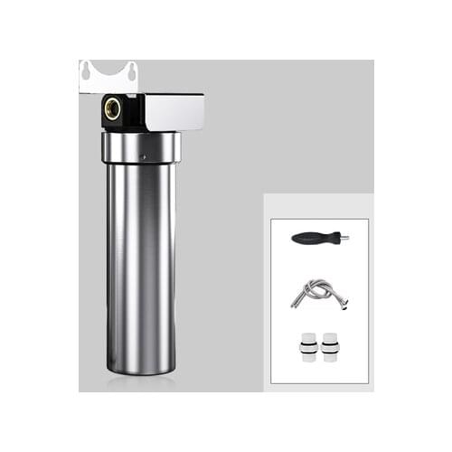 10 inch 1/2" 304 stainless steel filter bottle 20 inch 3/4" shell tap water pre filter cartridge