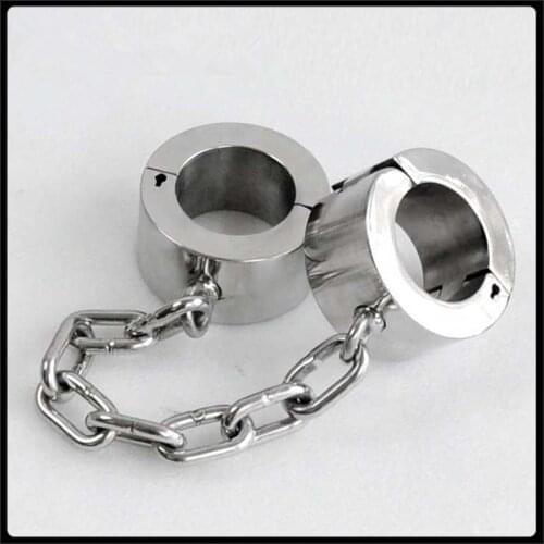 6cm High Heavy 304 Stainless Steel Ankle Cuff for Couples Fetish Bondage Lock Bdsm Hand Cuffs Restraints Adult Games for Women