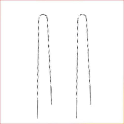Tassel Ear Line Earrings Korean Authentic 925 Sterling Silver Earrings For Women Extra Long Ear Chain Earing Fine Jewelry Gift