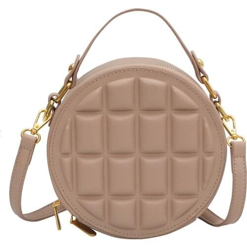 2021 Round Cake Bag South Korea Spring And Summer New Fashion Cute Fun Chocolate Round Bag Net Red Shoulder Bag