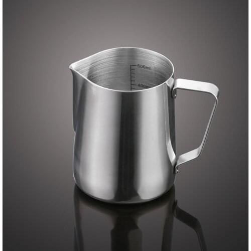 Stainless Steel Milk Frothing Jug Barista Coffee Pitcher for Cappuccino Coffee Maker Cappuccino Kitchen Gadgets 350ml/600ml