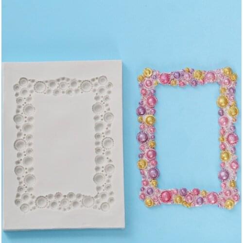 Luyou 3D Diamonds Gem Silicone Fondant Molds Frame Jewelry Cake Decorating Tools Pearl Chocolate Gumpaste Mold FM1454