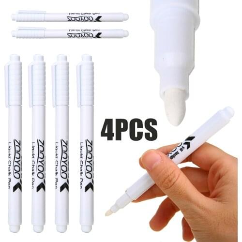 2/4Pcs/Set 13.5cm White Liquid Chalk Convenient Removable Erasable Pen/Marker Chalk Pens For Glass Windows Chalkboard Blackboard