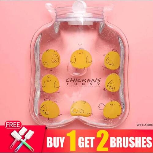 My 200ml Creative Bottle For Water Transparent Cute My Warm Belly Treasure Hand Warmer Bottled Water Bottle Jug Bpa Free Bags