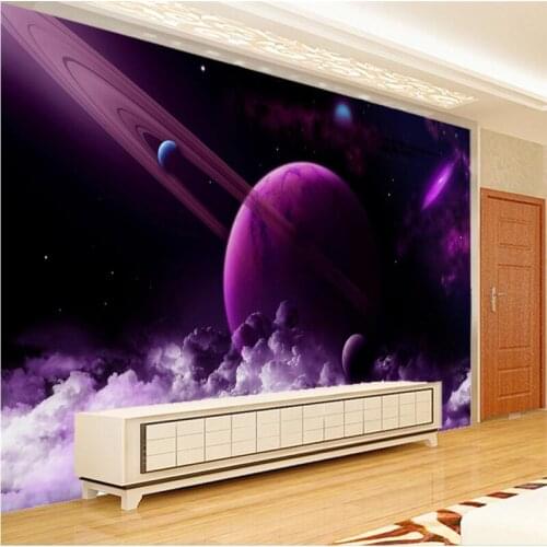 Beibehang Large custom mural wallpaper any size aesthetic spectacular 3D universe planet TV couch background wall wallpaper