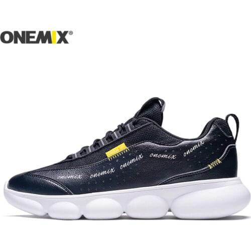ONEMIX Walking Shoes For Men Lightweight Leisure Sneakers Fashion Casual Street Sports Shoes Lace Up Soft Outdoor Jogging Shoes