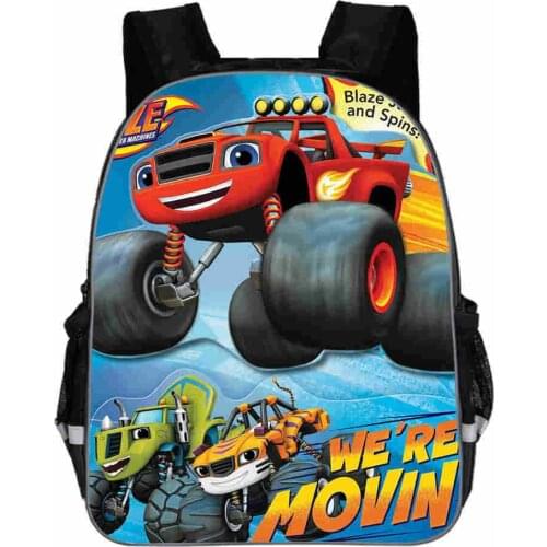 Teenager Cartoon Blaze And The Monster Machine Print Backpack Boys School Bags Primary Backpack Schoolbags for Boys Mochilas