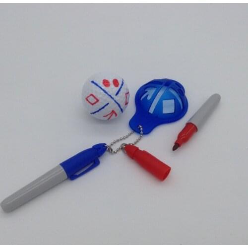 Golf Ball Marker Line Drawing Tool 2 Color Pens Template Liner Putt Alignment