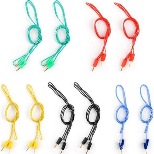 Areyourshop 100cm 5Color Gold 2mm Banana Plug Cable M/M For Test Probe Instrument Meter