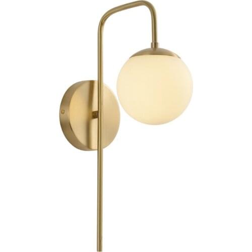 Modern Glass Ball Wall Lamp Personality Living Room Bedside Kitchen Spiral Stairs Background Lighting Indoor LED Decoration