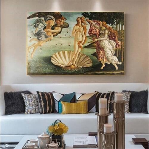 The Birth of Venus by Botticelli Canvas Paintings Reproductions On the Wall Art Posters And Prints Classical Art Pictures Cuadro