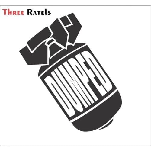 Three Ratels FD46 DUMPED funny Reflective car sticker decal Creative for motorcycle laptop