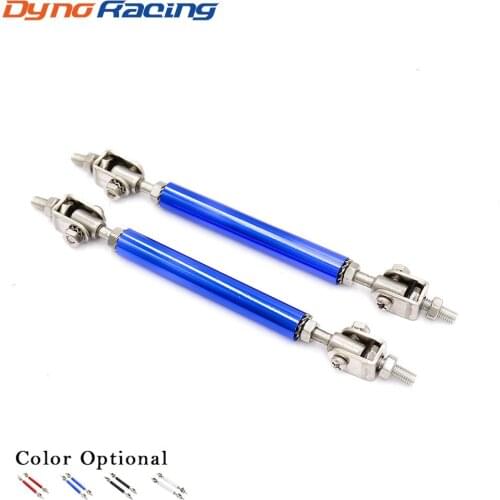 Universal Adjustable 75MM Front Bumper Lip Stainless Steel & Aluminum Splitter Rod Strut Tie Bar Support YC100400