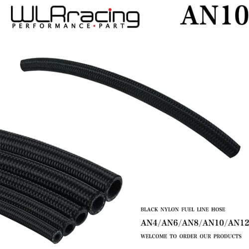 WLR RACING - 10 AN Pros Lite Black Black Braided Fuel Oil Line 350 PSI 0.3M WLR7314-1