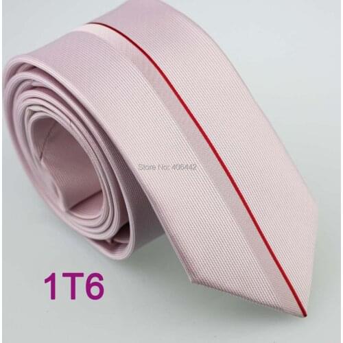 YIBEI Coachella ties Mens Slim Tie Baby Pink With Silver Vertical Stripes Microfiber Woven Necktie Fashion SKinny Tie