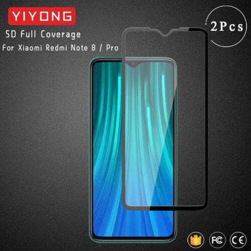 YIYONG 9D Full Glue Cover Glass For Xiaomi Redmi Note 8 Pro Tempered Glass Redmi Note 8T Screen Protector For Xiaomi Note 7 8 8T