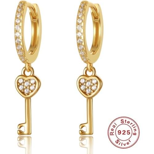 Geometry Charms Key Earrings For Women 925 Silver Earrings 2021 Trend Fashion Jewelry Accessories Free Shipping