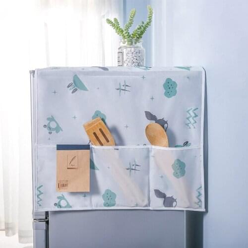 1pc Refrigerator Cloth Single Door Refrigerator Dust Cover Pastoral Double Open Towel Washing Machine Cover Towel