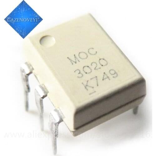 10pcs/lot MOC3020 3020 DIP-6 In Stock