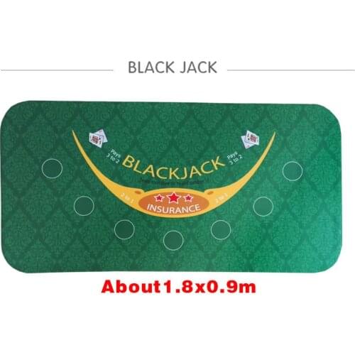 180*90Cm Suede table cloth gambling Rubber Black Jack Baccarat Casino Poker Tablecloth Green Table Mat Board Cloth with Pattern