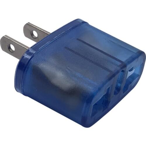 2pcs ce copper Italy swiss AU EU to US mini travel convert plug adapter american japan electrical ac charger power plug 10A Blue