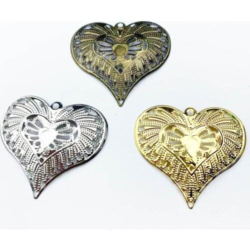 20pcs 35x40mm Filigree Metal sheets decorative for Jewelry Making Cosplay accessories Earring accessories