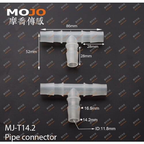 2020 Free shipping!(10pcs/Lots) MJ-T14.2 9/16" Tee pipe connectors 14.2mm three way pipe joint