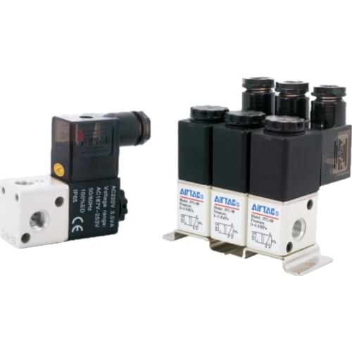 5 Way 2 Position Electir Solenoid Valve 4V210-08 1/8" 1/4" Port Size DC12V 24V AC110V 220V Pneumatic Parts Air Control Valve
