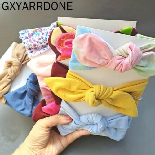 3Pcs Cute Rabbit Ear Baby Girl Headband Bows Turban Sweet Princess Toddler Hair Band Headbands For Girls Baby Hair Accessories