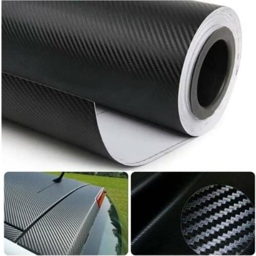 3D Black Carbon Fiber Film Twill Vinyl Sheet Roll Wrap DIY Decals Car Wrapping Foil Computer Laptop Skin Phone Cover Motorcycle