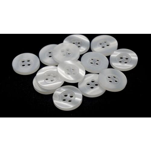 50PCs Resin Sewing Button Scrapbooking Round Pearl Flatback 4-Holes Button 15mm Costura buttons for clothing S1057
