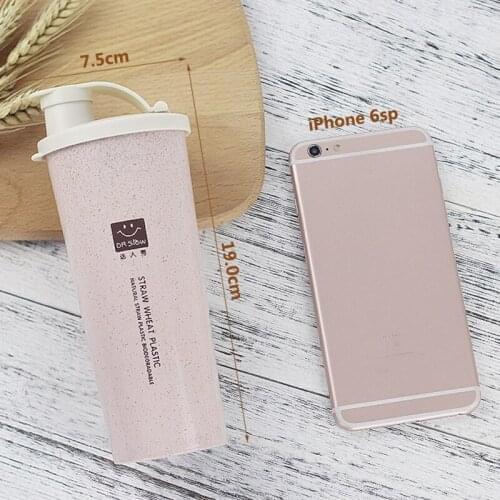 Wheat Straw Water Bottle With Mouth Single-layer Wheat Fragrance Carry-on Cup Outdoor Bicycle Sports Drinking Water Bottles