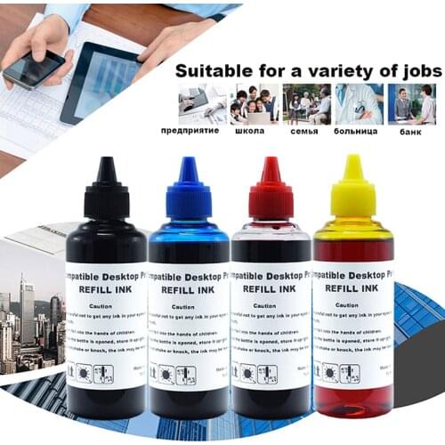400ml Printer Ink Refill Kits for Epson, Canon, HP Brothers, CISS Ink and Refillable Ink Cartridge ， Printer Paint