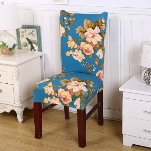 Spandex Chair Cover Stretch Home Dining Elastic Floral Print Chair Covers Multifunctional Spandex Elastic Cloth Dropshipping