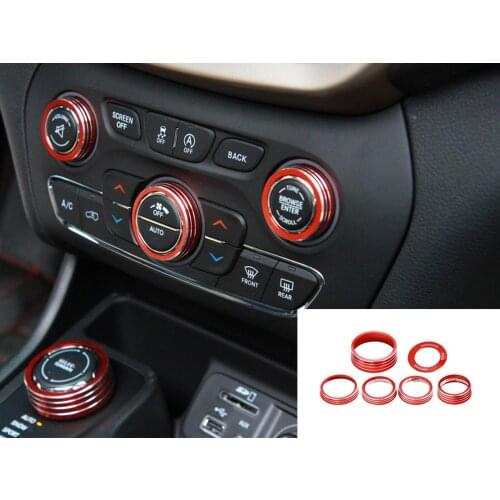 Alloy Air Condition CD Engine Lgnition Start Button Trim for Jeep Cherokee 2014