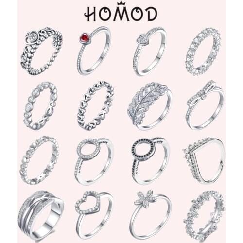 30 Styles Cubic Zirconia Ring Fashion Wedding Jewelry Female Engagement Ring Female Crystal Crown Brand Ring Party New Gift