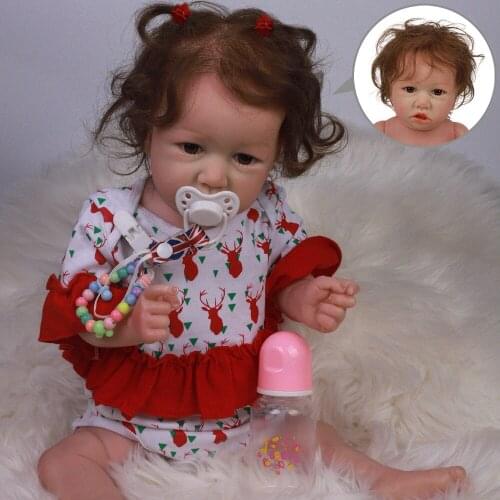 Lovely Bebe Reborn Baby Dolls Full Vinyl Body So Truly Like Alive Doll In Brazil Toddler bebe Toy Birthday Gifts