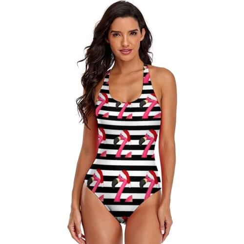 Flamingo Swimsuit Printed Swim Swimwear Teen Hot Sale 1 Piece Bathing Suit