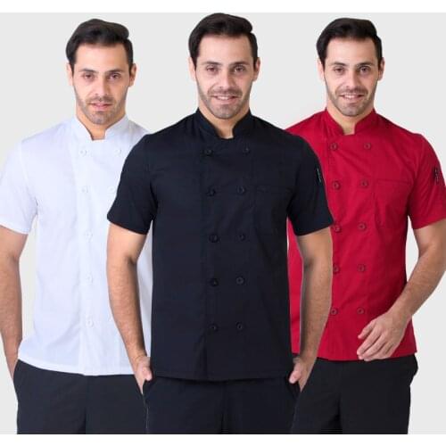 Summer short sleeve chefs uniform breathable net chef shirt 2018 new special mesh cool chef white uniform waiter cheap workwear