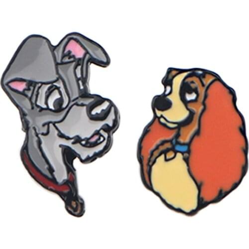 LT243 Anime Icons Dog Studs Earrings For Womans Stainless Steel Pierce Korea Earrings Cute Enamel Jewelry Girls for Gifts
