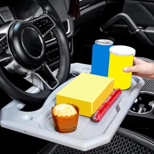 Multifunctional Portable Car Steering Wheel Tray Food Laptop Storage Shelf Table